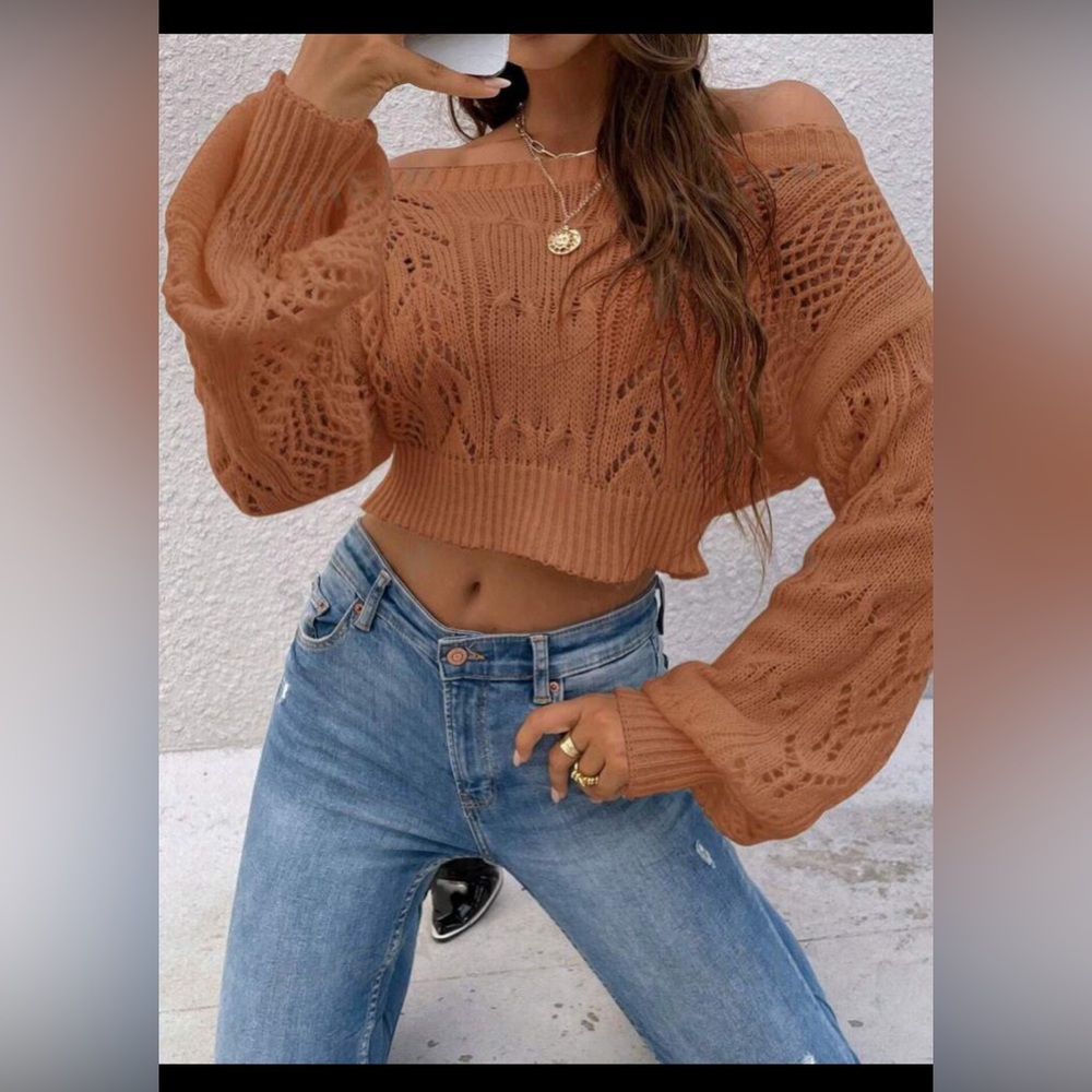 All 3 for $15! SHEIN crop sweater tops. Small.
